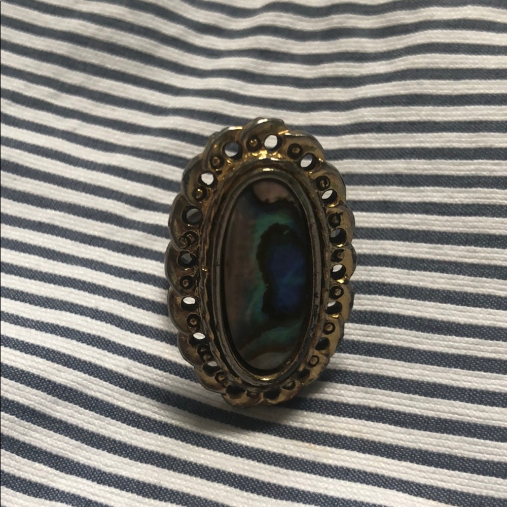 💙🤍 Marbled Stone Ring 🤍💙